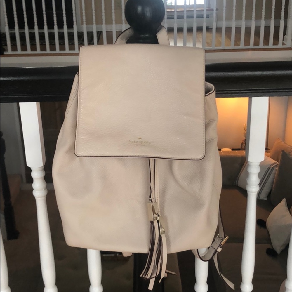 Kate spade blush leather backpack